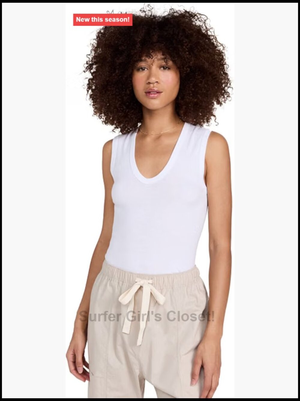 Essential Sleeveless U Neck Tank Top Supima Cotton